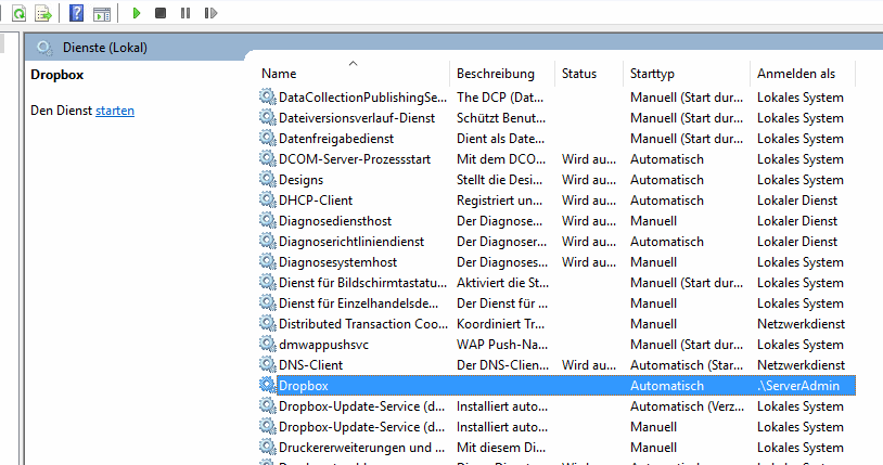 Dropbox Dienst